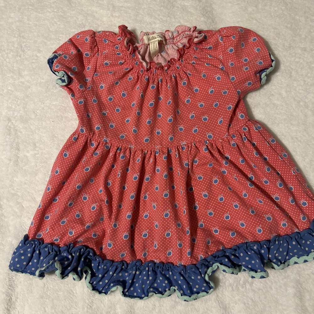 Matilda Jane Girl Boutique Custom Dress Set Outfit 24 Month 2‎ 2T Pink Apple